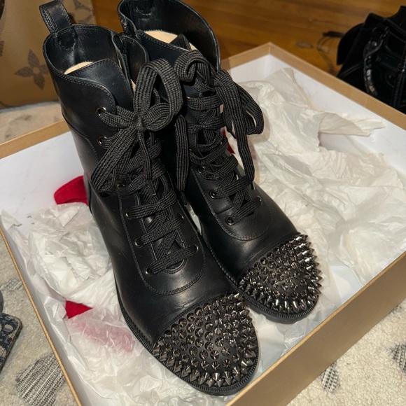 christian louboutin Ts croc combat boots spiked / studded - Picture 2 of 7